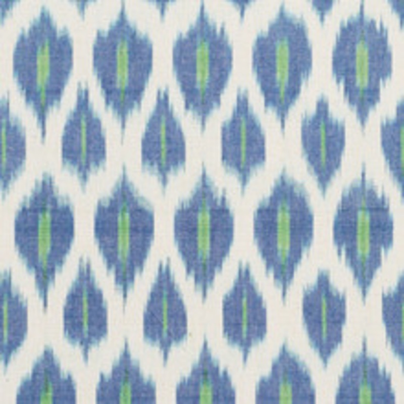 Schumacher Fabric Presidio Ikat Peacock 178060