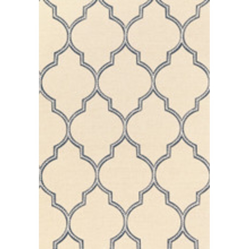 Schumacher Fabric Algiers Embroidery Indigo 67330