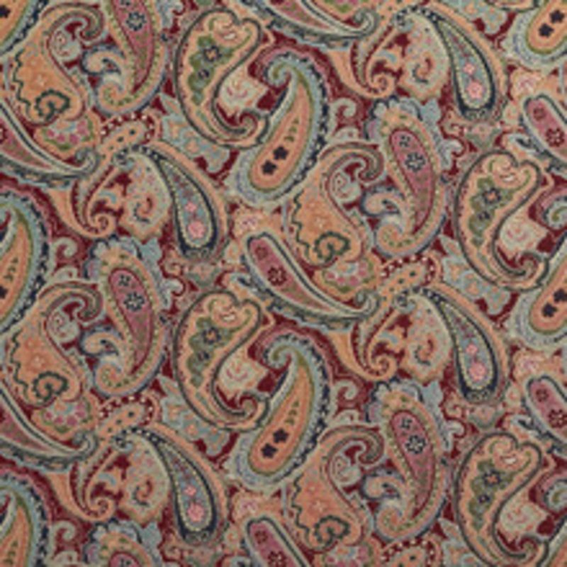 Charlotte Fabric 1969 Merlot Paisley
