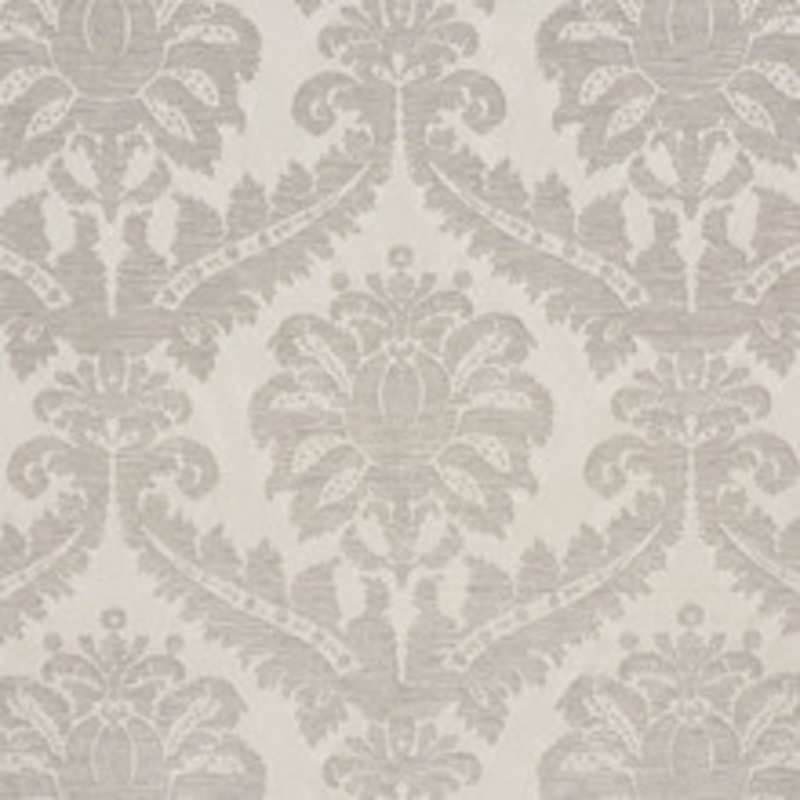 Schumacher Fabric Crawford Damask Platinum 75150