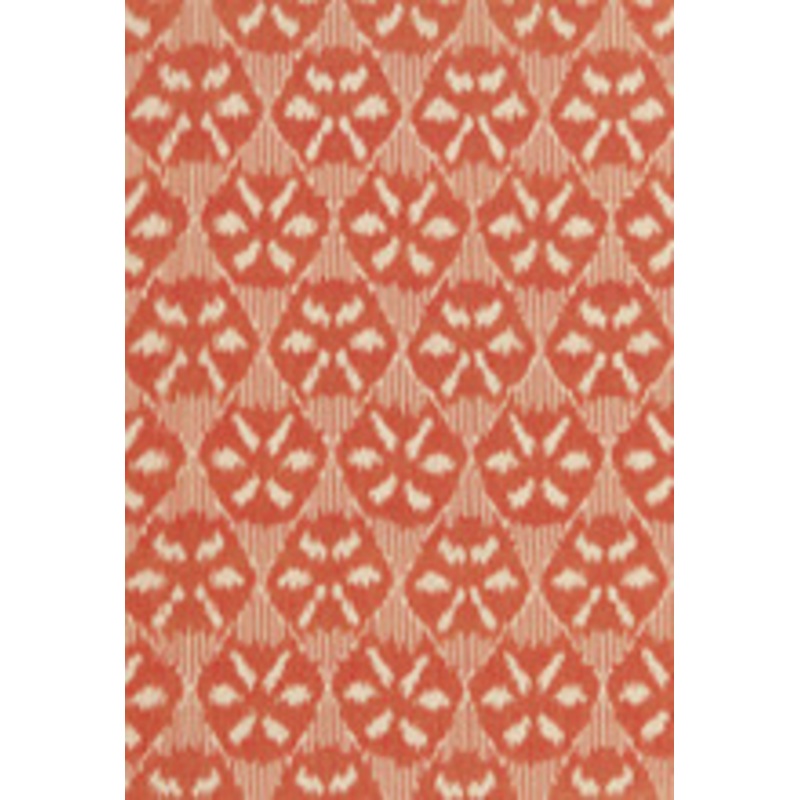 Schumacher Fabric Darjeeling Cotton Ikat Persimmon 66963