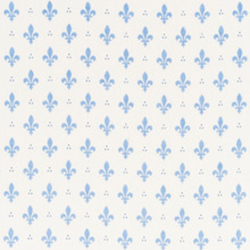 Schumacher Fabric Fleur De Lis Blue 176960