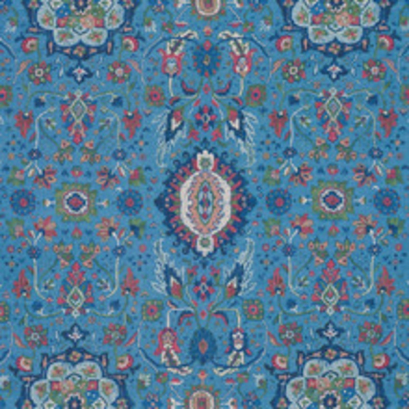 Schumacher Fabric Jahanara Carpet Peacock 172794