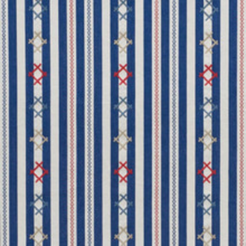 Schumacher Fabric Rhodes Stripe Navy 74460
