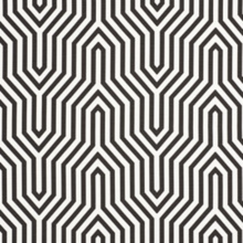 Schumacher Fabric Vanderbilt Print Noir 177273