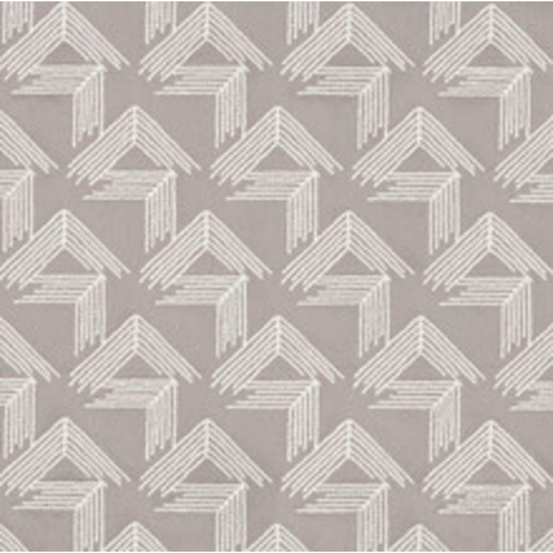Schumacher Fabric V Step Pale Grey 69434