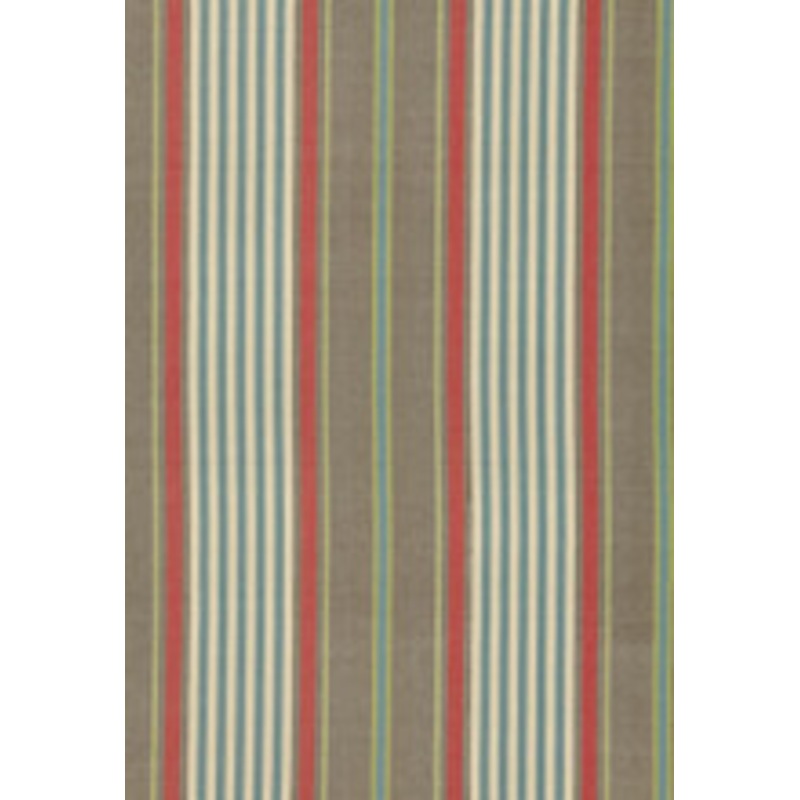 Schumacher Fabric Minzer Cotton Stripe Red Earth 66013