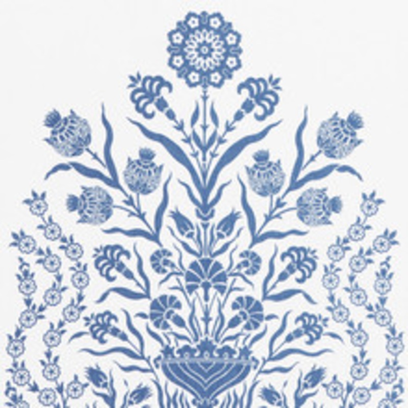 Schumacher Fabric Iznik Sheer Blue 178090