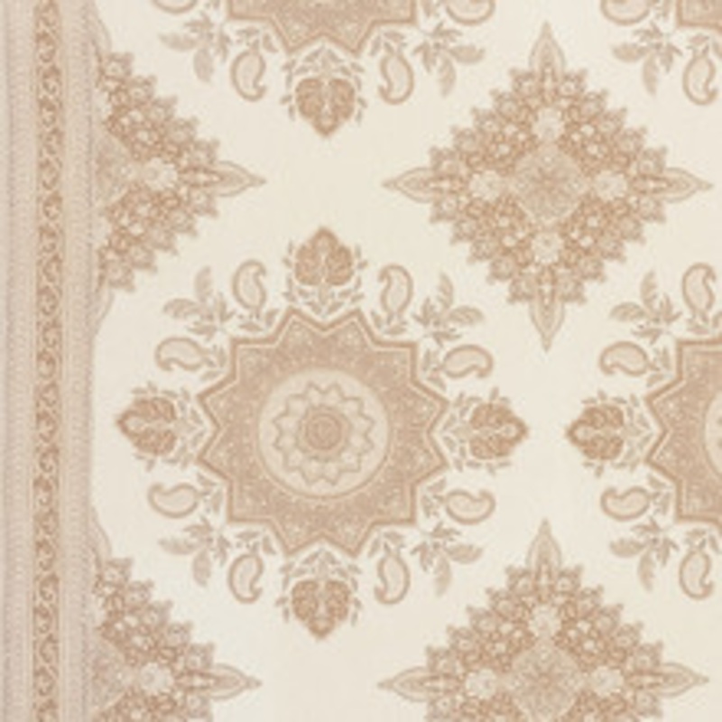 Schumacher Fabric Montecito Medallion Neutral 176480