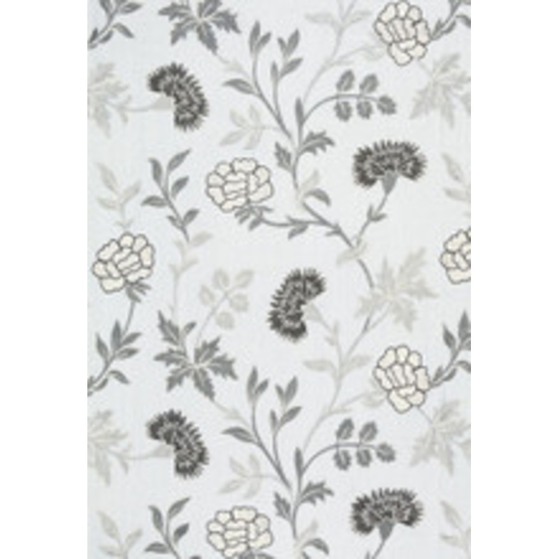 Schumacher Fabric Sheridan Linen Embroidery Grisaille 65663