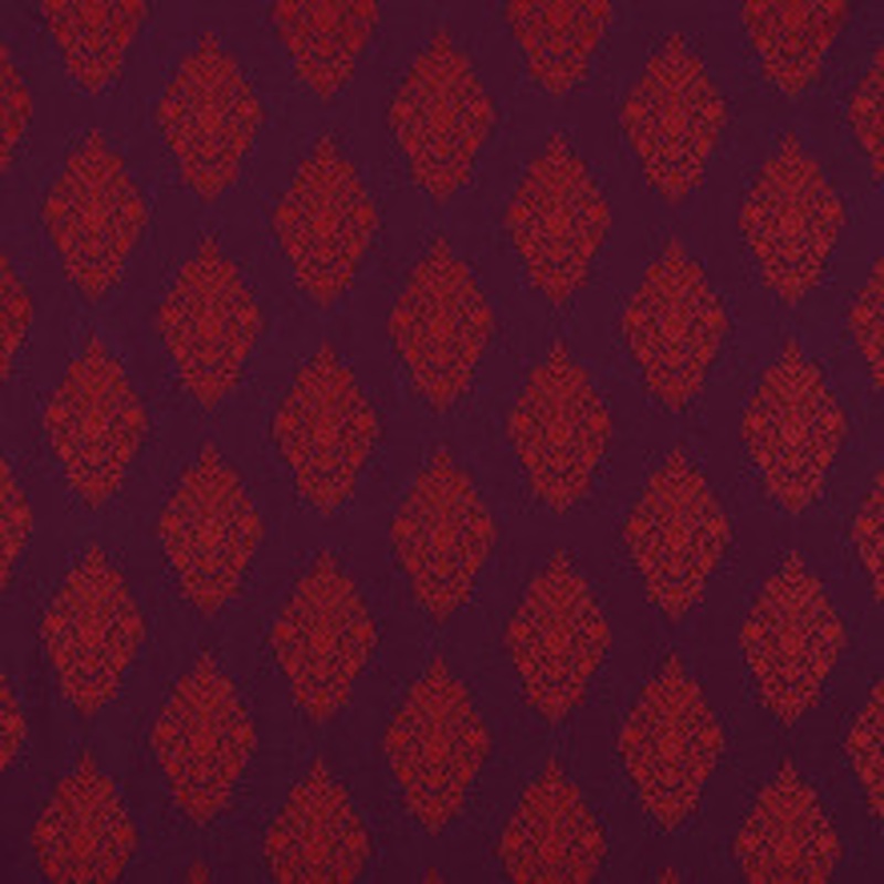 Schumacher Fabric Zinda Embroidery Berry 70224