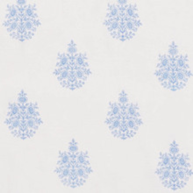 Schumacher Fabric Asara Flower Sheer Blue 178372