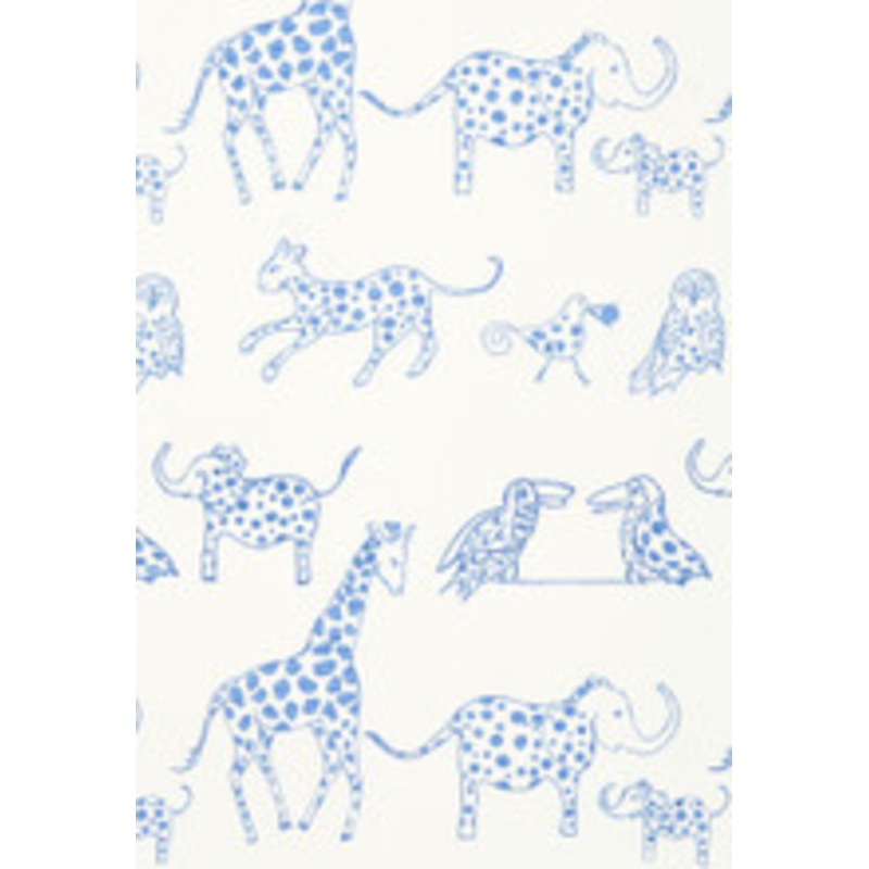 Schumacher Fabric Jungle Jubilee Sky 66251