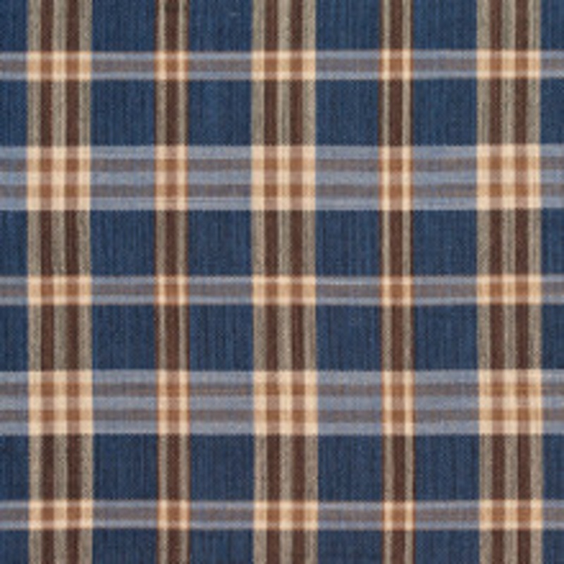 Charlotte Fabric D155 Indigo Tartan
