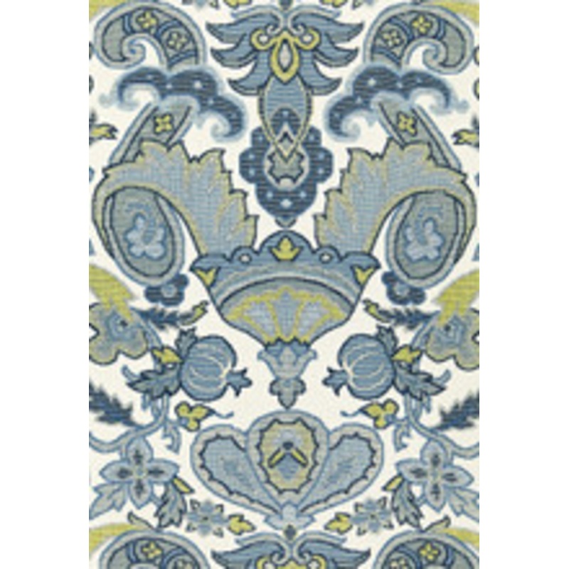 Schumacher Fabric Mataura Linen Print Aegean 175080