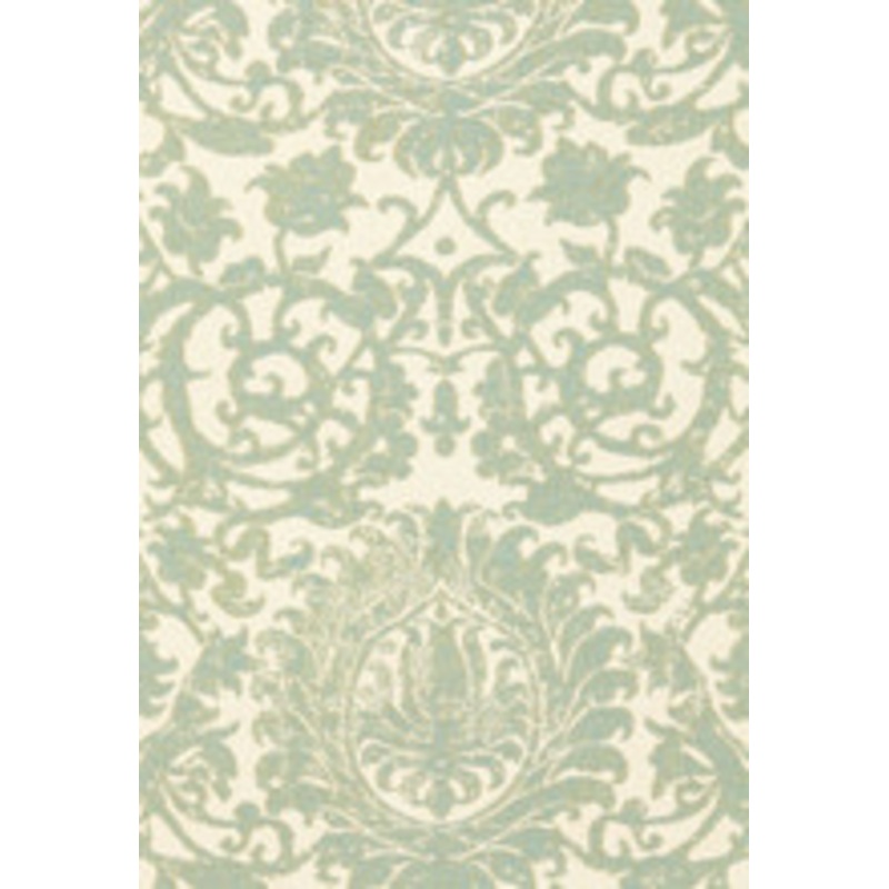 Schumacher Fabric Arezzo Linen Damask Aquamarine 66360