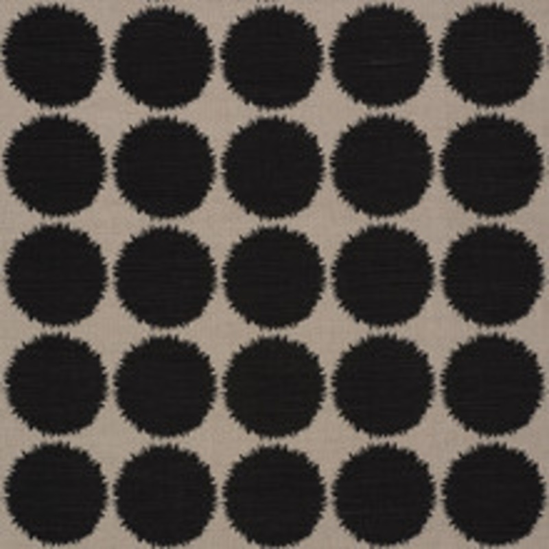 Schumacher Fabric Fuzz Black & Natural 177095