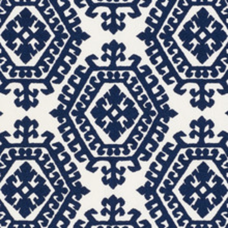 Schumacher Fabric Omar Embroidery Navy 71941