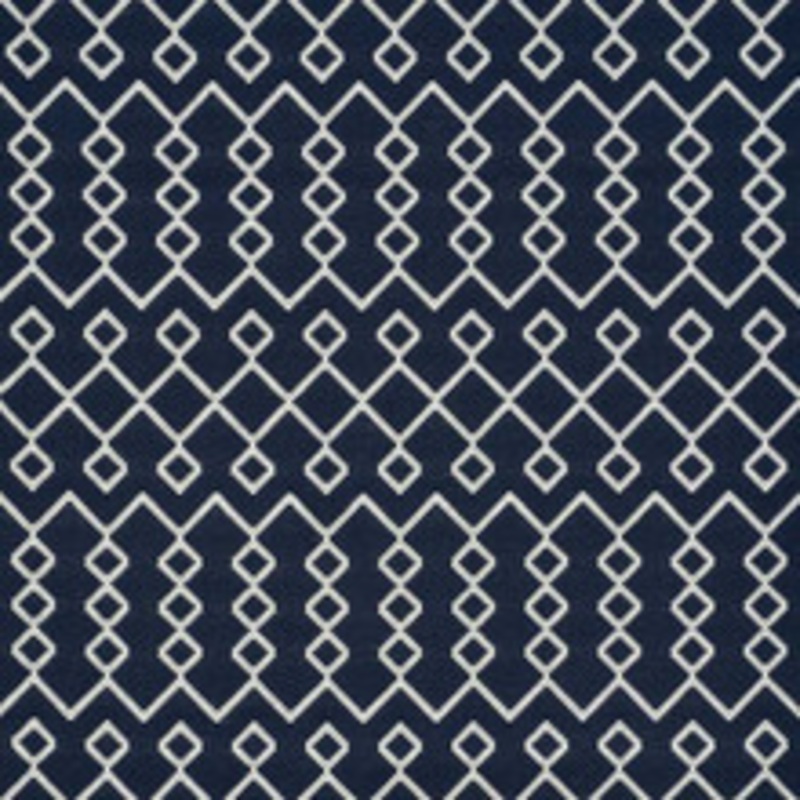 Schumacher Fabric Bricolette Navy 72110