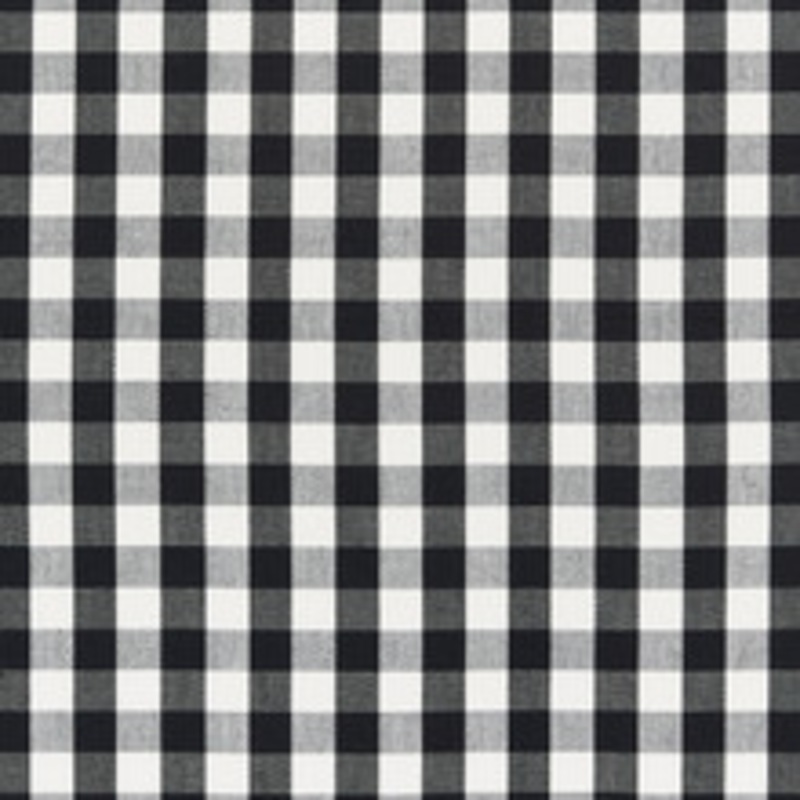 Schumacher Fabric Elton Cotton Check Black 63064