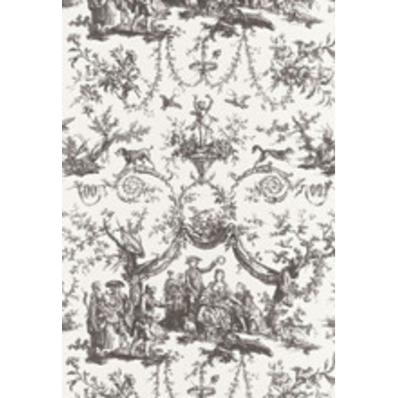 Schumacher Fabric Le Couronnement De La Rosiere Grisaille 175273