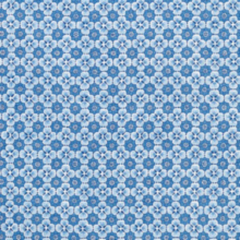 Schumacher Fabric Palisades Floret Indigo 177600