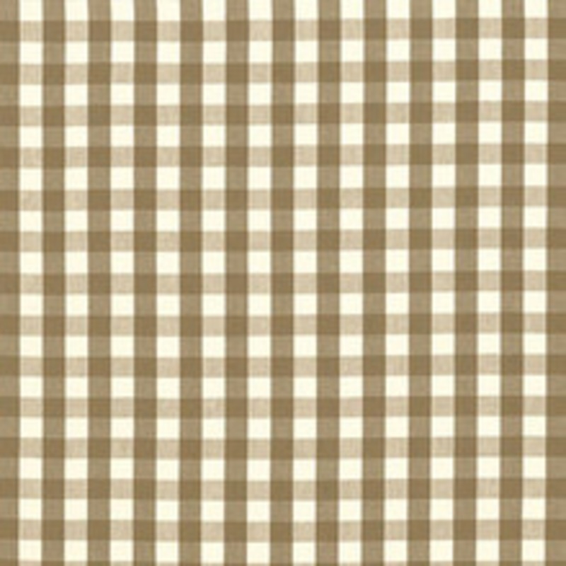 Schumacher Fabric Elton Cotton Check Mocha 63060