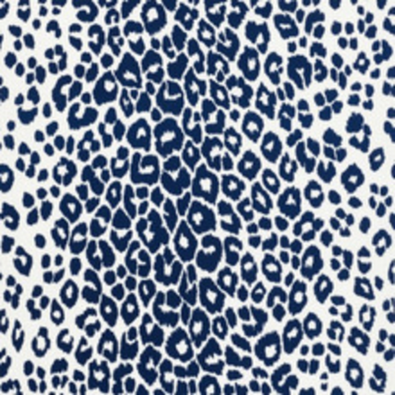 Schumacher Fabric Iconic Leopard Indoor/Outdoor Navy 177323