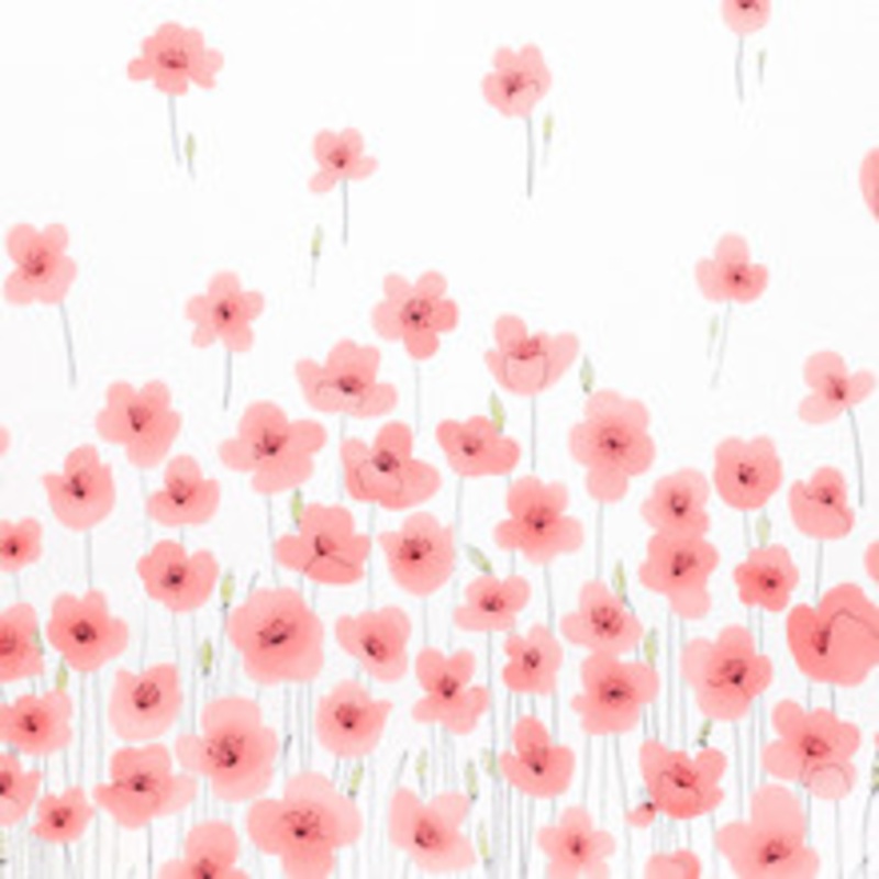 Schumacher Fabric Wild Poppies Pink 178391