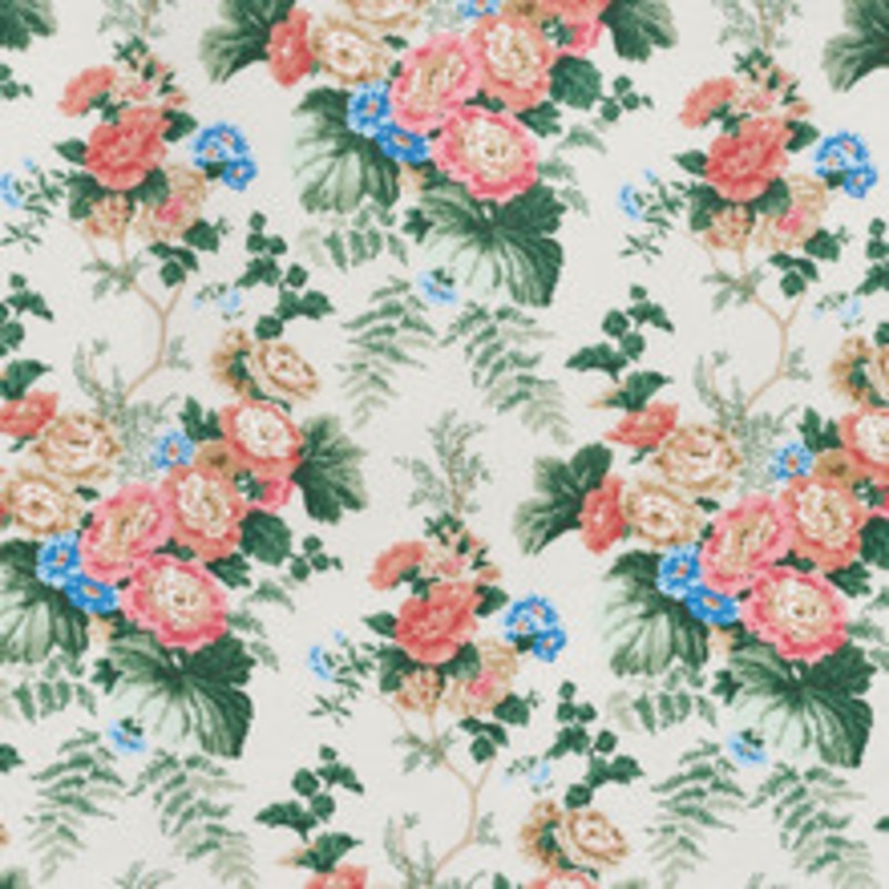 Schumacher Fabric Wycombe Park Red & Blue 178111