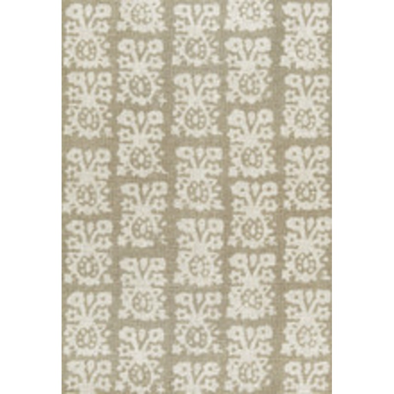 Schumacher Fabric Jakarta Linen Print Greige 174631