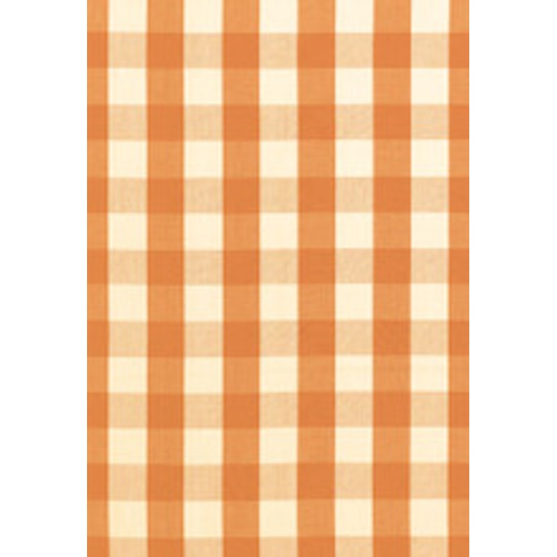 Schumacher Fabric Camden Cotton Check Pumpkin 63033