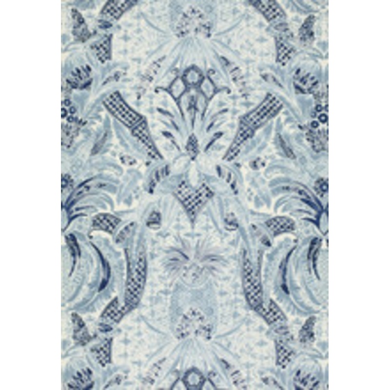 Schumacher Fabric Cap Ferrat Pacific 175580