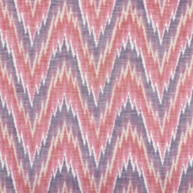 Schumacher Fabric Ibiza Flamestitch Berry 73462