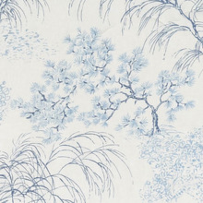 Schumacher Fabric Mori Sheer Porcelain 178360
