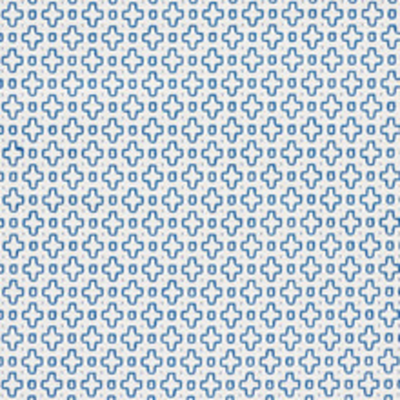 Schumacher Fabric Scout Embroidery Blue 73560