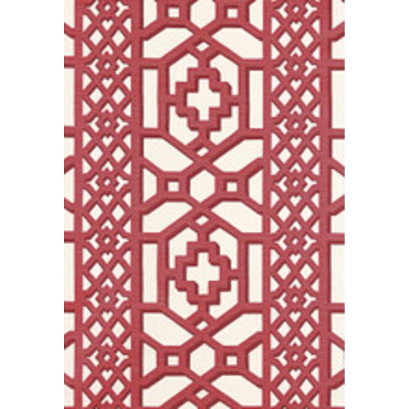 Schumacher Fabric Zanzibar Trellis Matte Lacquer 175742