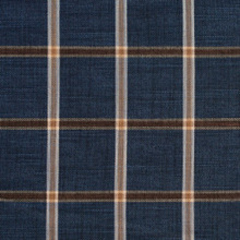 Charlotte Fabric D141 Indigo Windowpane