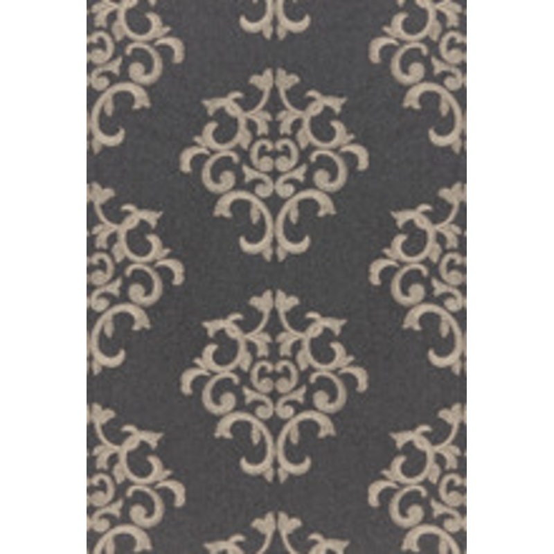 Schumacher Fabric Byron Embroidered Wool Charcoal 66830