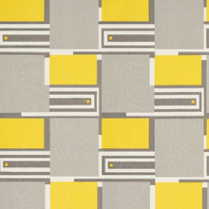 Schumacher Fabric Design 101 Grey & Yellow 176860