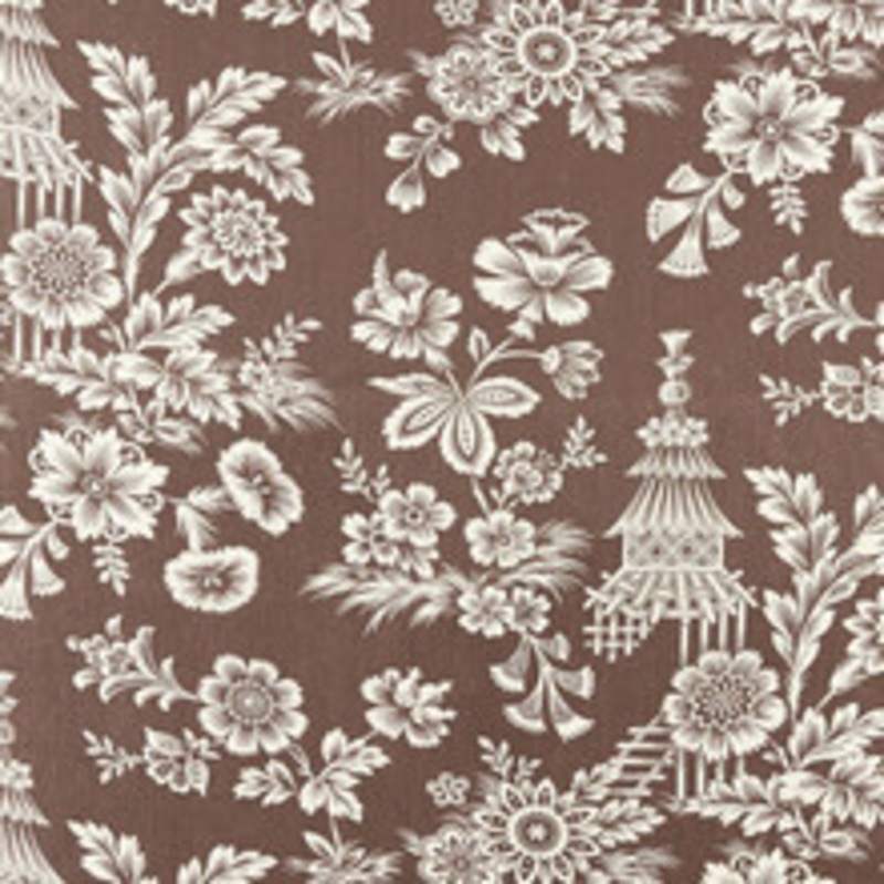 Schumacher Fabric Song Garden Cocoa 175753
