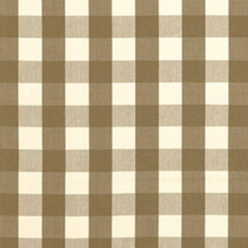 Schumacher Fabric Camden Cotton Check Mocha 63040