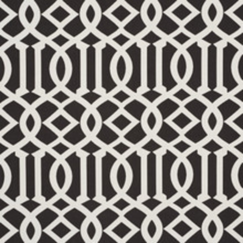 Schumacher Fabric Imperial Trellis Indoor/Outdoor Black 73162