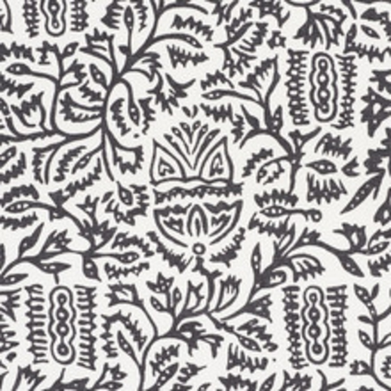 Schumacher Fabric Morris Carbon 177772
