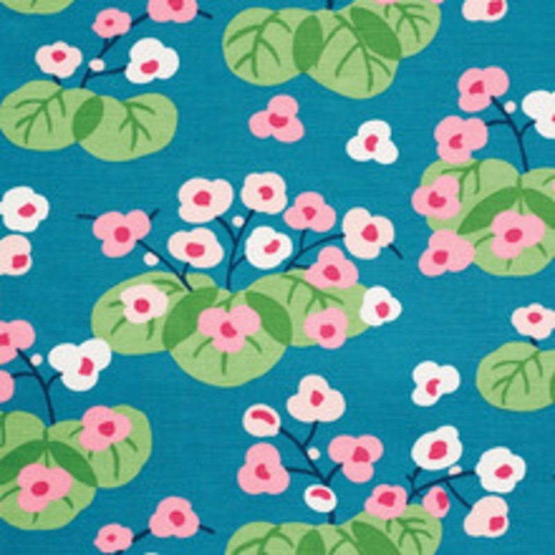 Schumacher Fabric Saku Peacock 177481
