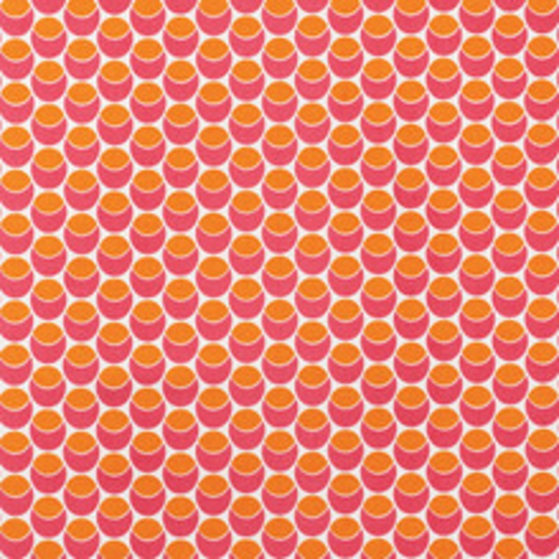 Schumacher Fabric Buds Pink & Orange 177153
