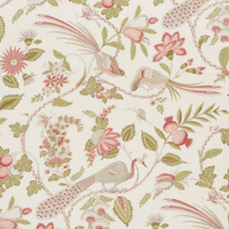 Schumacher Fabric Campagne Mineral & Rose 175954