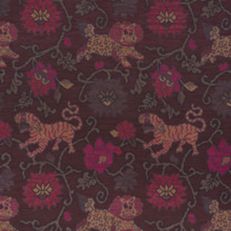 Schumacher Fabric Khotan Weave Aubergine 62683