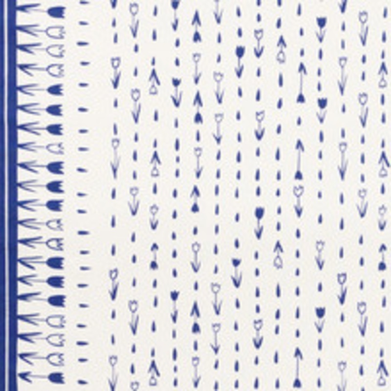 Schumacher Fabric Tulip Parade Navy 178200