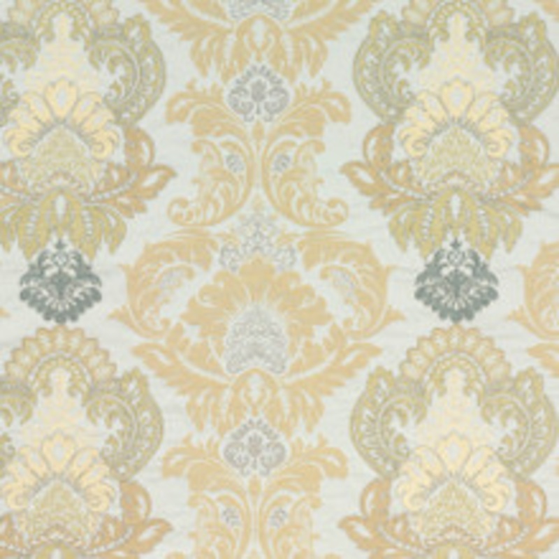G P & J Baker Fabric Waterford Damask Bronze/Natural